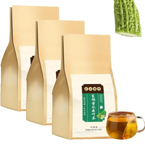 1/2/3Box Bitter Melon and Mulberry Leaf Tea,Bitter Gourd Mulberry Leaf Tea,Bitter Melon Tea Bags,Bitter Melon and Mulberry Herbal Tea,Bitter Melon and Mulberry Fruit Tea,100% Natural & Pure (3Box) von Doduiu