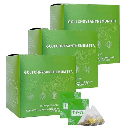 Goji Berry Chrysanthemum Tea, Herbal Dandelion Wolfberry Tea, Chrysanthemum Goji Berry Tea, Liver Tea Formula Chrysanthemum, Dandelion Wolfberry Liver Health Chinese Tea Bags 60g (3) von Doduiu