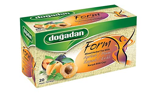 Dogadan Premium Form Kräutertee mit Aprikosen, 6er Pack, Aprikosentee, Mixed Herbal Tea with Apricots, 6er Pack, 6x20 Beutel von Dogadan