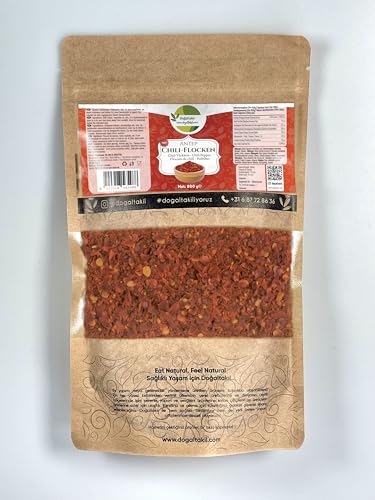 DOĞALTAKIL Pul Biber, Chili-Pfeffer, Scharfes Pfefferflockengewürz, Chiliflocken, Gewürzmischung 100% natürlicher, authentischer Geschmack für würzige Gerichte (400g) von Doğaltakıl