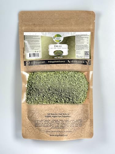 Dill Gewürz (150 g) - Natürlicher Dill, Frisches Aroma, Erfrischender Geschmack, Gesunde Ernährung und Ideales Gewürz für die Küche von Doğaltakıl