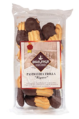 Rigato - Cookies Shortbreads in a Dark chocolate Shell - 350 gr - Dolci Aveja von Dolci Aveja