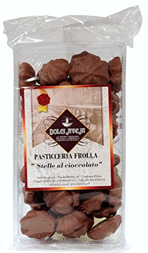 Stelle - Cacao Cookies Shortbreads with a Chocolate shell - 350 gr - Dolci Aveja von Dolci Aveja