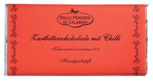 Dolci Pensieri Zartbitterschokolade mit Chili, 100 g von Dolci Pensieri