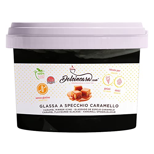 Dolcincasa.com Icing Paste Karamell aromatisiert Spiegel Glasur Kuchen Dekorieren Beschichtung Ideal für Süßigkeiten Eis Dekor 500g von Dolcincasa.com