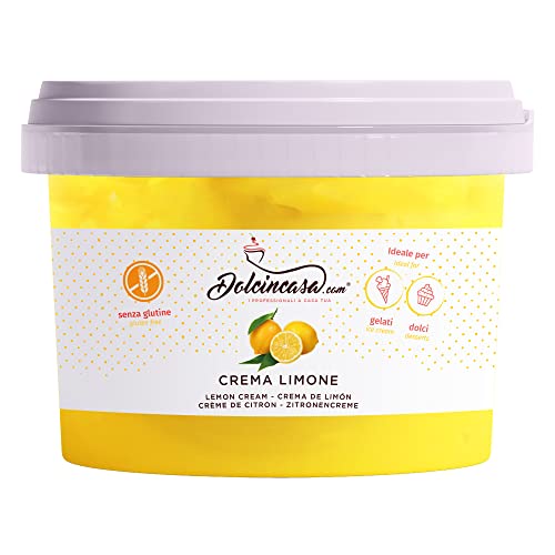 Zitronencreme Süße Sahne mit Zitronengeschmack Streichfähige Füllung Dekorationen Gebrauchsfertig Weich Vielseitig Paste für zu Hause oder am Arbeitsplatz Resistant to cooking Pastry Gluten Free Melts 500g von Dolcincasa.com