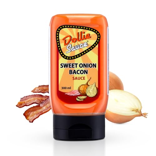 Dollie Sauce Sweet Onion Bacon, Holländische Sauce für BBQ, Grillen, Burger, Sandwich, Dip, Cremige Sauce mit süsslichen Zwiebeln und feinstem gerösteten Bacon Geschmack, 300ml von Dollie Sauce