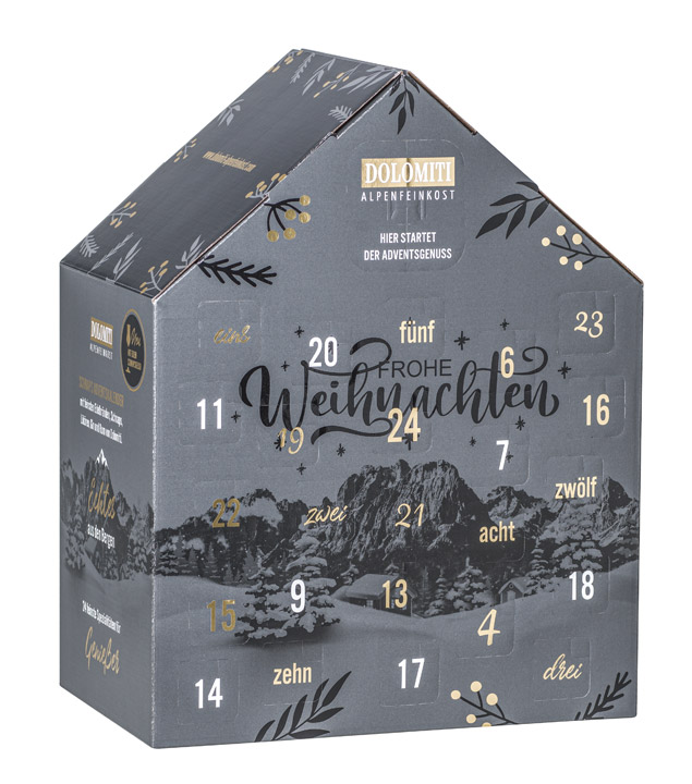 Dolomiti Adventskalender Schnaps & Likör 2024 (16 - 42 % Vol., 0,62 Liter) von Dolomiti Alpenfeinkost