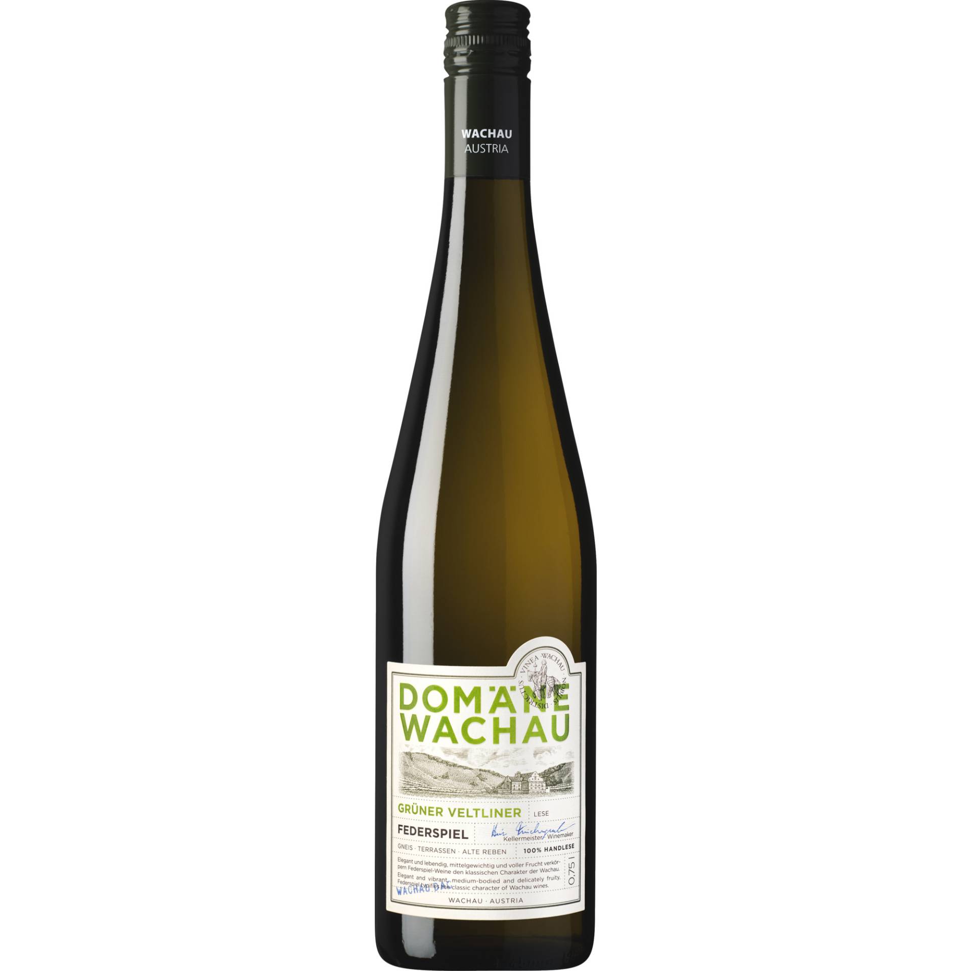 Grüner Veltliner Federspiel Classic, Trocken, Wachau, Niederösterreich, 2023, Weißwein von Domäne Wachau, 3601 Dürnstein, Österreich