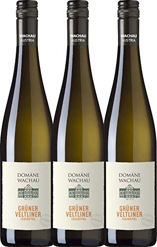 Grüner Veltliner Federspiel Terrassen von Domäne Wachau - Weißwein 3 x 0,75l VINELLO - 3er - Weinpaket inkl. kostenlosem VINELLO.weinausgießer von Domäne Wachau