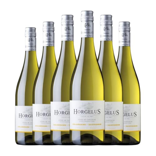 Horgelus Blanc Vin de Pays Côtes de Gascogne 75 cl Weißwein (Karton mit 6 Flaschen von 75 cl) von Domaine Horgelus