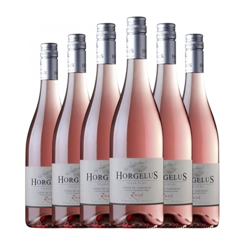 Horgelus Rosé Vin de Pays Côtes de Gascogne 75 cl Rosé-Wein (Karton mit 6 Flaschen von 75 cl) von Domaine Horgelus