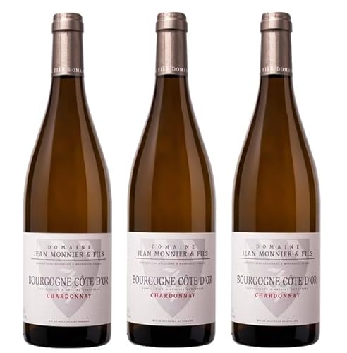 3x 0,75l - 2021er - Domaine Jean Monnier & Fils - Chardonnay - Bourgogne Côte d'Or A.O.P. - Burgund - Frankreich - Weißwein trocken von Domaine Jean Monnier & Fils