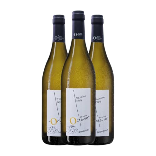 Domaine Octavie Sauvignon Weiß Touraine 75 cl Weißwein (Karton mit 3 Flaschen von 75 cl) von Domaine Octavie