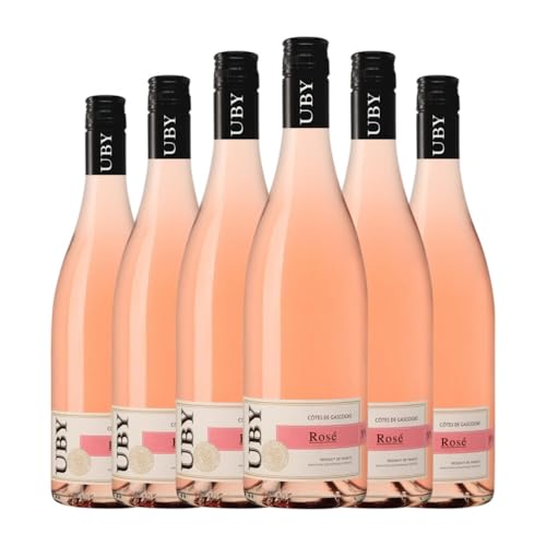 Uby Rosé Vin de Pays Côtes de Gascogne 75 cl Rosé-Wein (Karton mit 6 Flaschen von 75 cl)