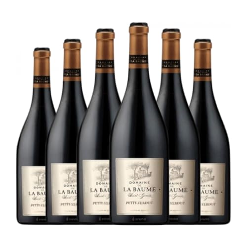 Domaine de La Baume Saint Genies Tinto Petit Verdot Vin de Pays d'Oc Alterung 75 cl Rotwein (Karton mit 6 Flaschen von 75 cl) von Domaine de La Baume