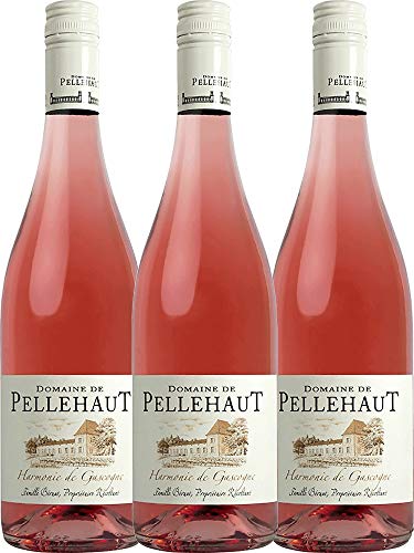 Harmonie de Gascogne Rosé von Domaine de Pellehaut - Roséwein 3 x 0,75l VINELLO - 3er - Weinpaket inkl. kostenlosem VINELLO.weinausgießer von Domaine de Pellehaut