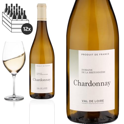 12er Karton 2022 Chardonnay Val de Loire trocken von Domaine de la Bretonnière - Weißwein von Domaine de la Bretonnière