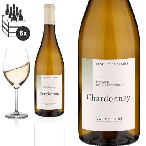 6er Karton 2022 Chardonnay Val de Loire trocken von Domaine de la Bretonnière - Weißwein von Domaine de la Bretonnière