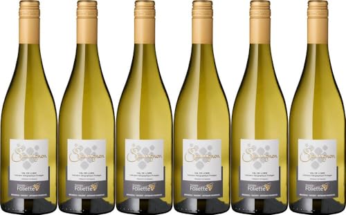 6x Val de Loire Sauvignon Blanc 2023 - Domaine de la Foliette, Vallée de la Loire - Weißwein von Domaine de la Foliette