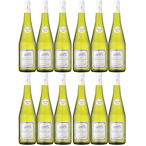 Clos de la Fontaine Muscadet Sèvre et Maine Sur Lie Weißwein vegan trocken AOC Frankreich I Versanel Paket (12 Flaschen) von Domaine de la Foliette