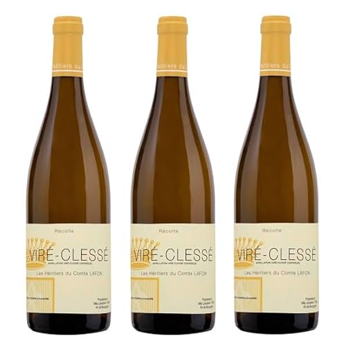 3x 0,75l - 2022er - Les Héritiers du Comte Lafon - Viré-Clessé A.O.P. - Burgund - Frankreich - Weißwein trocken von Domaine des Comtes Lafon