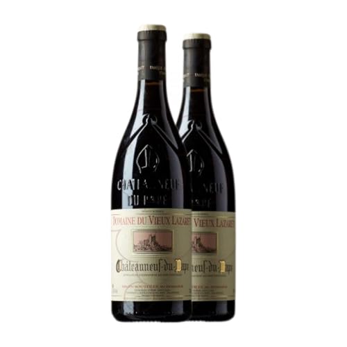 Domaine du Vieux Lazaret Châteauneuf-du-Pape Alterung 75 cl Rotwein (Karton mit 2 Flaschen von 75 cl) von Domaine du Vieux Lazaret