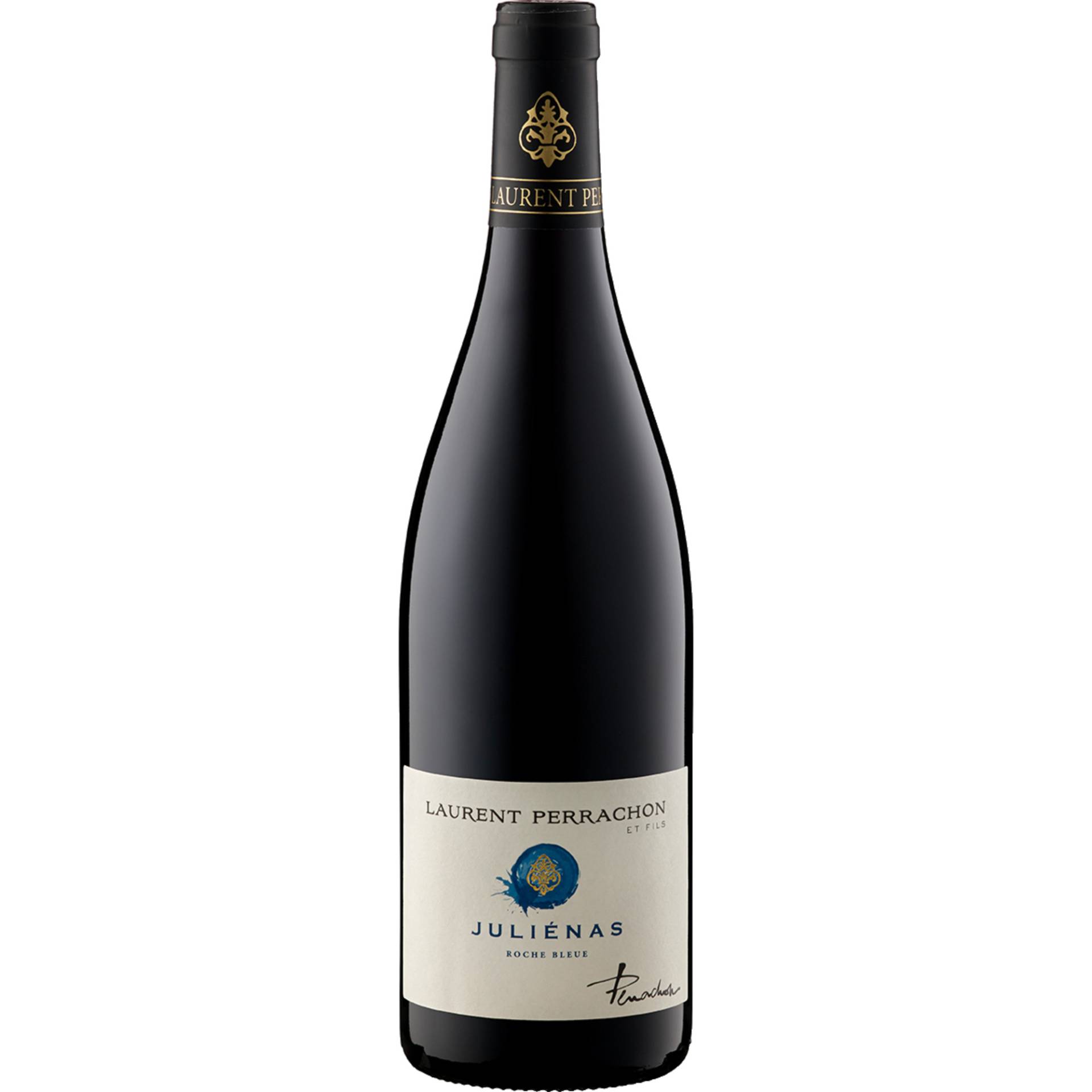 Juliénas Roche Bleue, Juliénas AOP, Beaujolais, 2022, Rotwein von Domaines Laurent Perrachon & Fils,  FR 69840 Julienas