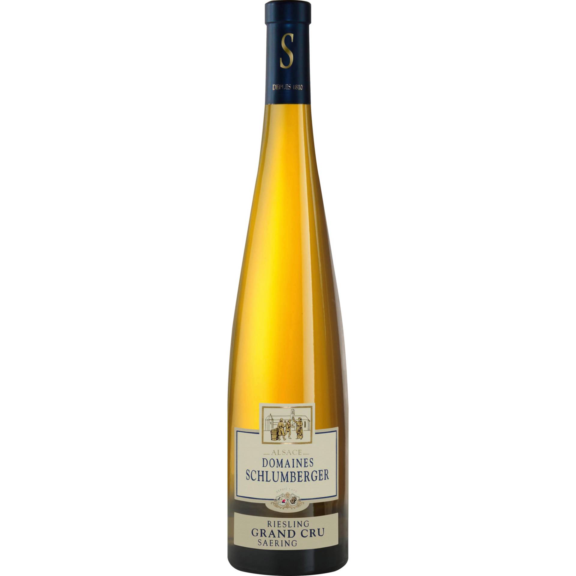 Riesling Grand Cru Saering, Alsace Grand Cru AOP, Elsass, 2021, Weißwein von Domaines Schlumberger - Siège social :, 100 rue Theodore Deck, 3 Rue des Cr Populaires, 68500 Guebwiller, Frankreich