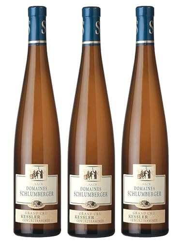 3x 0,75l - 2021er - Domaines Schlumberger - Gewurztraminer - Grand Cru Kessler - Alsace Grand Cru A.O.P. - Elsass - Frankreich - Weißwein trocken von Domaines Schlumberger