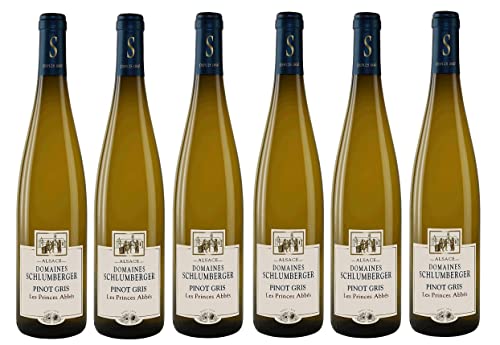 6x 0,75l - 2020er - Domaines Schlumberger - Les Princes Abbés - Pinot Gris - Alsace A.O.P. - Elsass - Frankreich - Weißwein trocken von Domaines Schlumberger