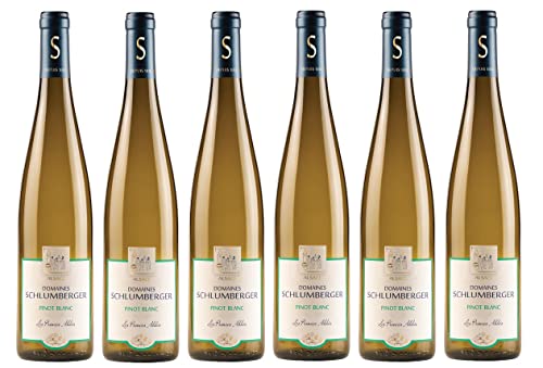 6x 0,75l - 2022er - Domaines Schlumberger - Les Princes Abbés - Pinot Blanc - Alsace A.O.P. - Elsass - Frankreich - Weißwein trocken von Domaines Schlumberger