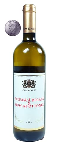 Domeniile Panciu | Casa Panciu - Feteasca Regala & Muscat Ottonel - Rumänischer Weißwein halbtrocken | 0.75 L | D.O.C. – C.M.D. | Jahrgang 2023 von Domeniile Panciu