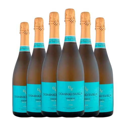 Dominio de la Vega Macabeo Halbtrocken Halbsüß Cava 75 cl Weißer Sekt (Karton mit 6 Flaschen von 75 cl) von Dominio de la Vega