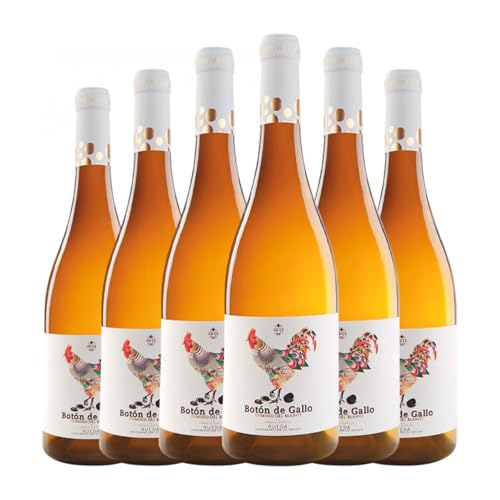 Dominio del Blanco. Botón de Gallo Barrica Verdejo Rueda 75 cl Weißwein (Karton mit 6 Flaschen von 75 cl) von Dominio del Blanco