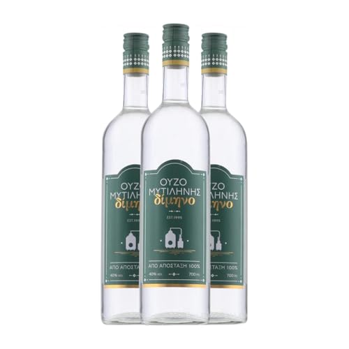 Anislikör Domino. Ouzo 70 cl (Karton mit 3 Flaschen von 70 cl) von Domino