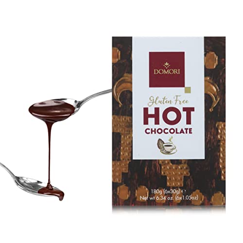 Pulvermischung für dunkle heiße Schokolade, 180 Gramm (6 Beutel mit 30 g) von Domori