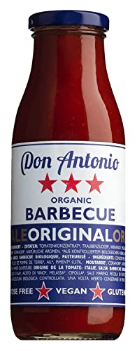 Don Antonio - Bio Barbecue-Sauce, 350 ml, leckere und vielseitige Würzsauce, mit einer aromatischen Mischung aus Koriander, Chili, Knoblauch und anderen Kräutern gewürzt, fruchtig-würziger Genuss von Don Antonio