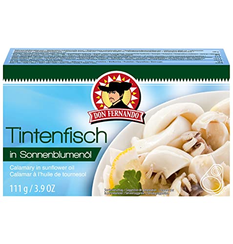 Tintenfisch in Pflanzenöl in der 111g Dose von Don Fernando von Don Fernando