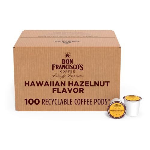 Don Francisco's Hawaiian Hazelnut Flavored (100 Count) Recyclable Single-Serve Coffee Pods, Compatible with Keurig K-Cup Brewers von Don Francisco's