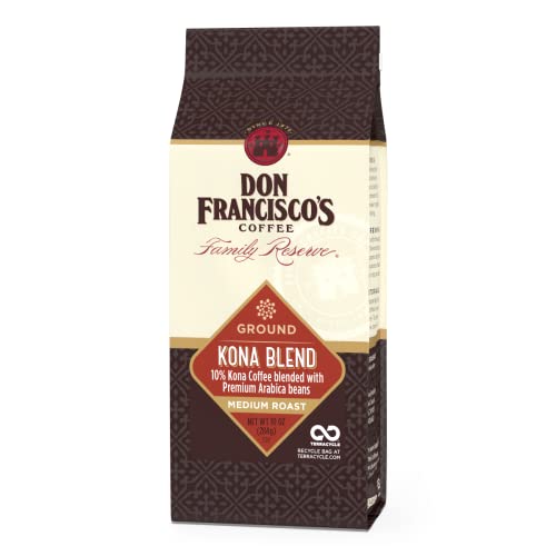 Don Francisco's Kona Blend Medium Roast Gemahlener Kaffee, 10% Kona, (284 ml Beutel) von Don Francisco's