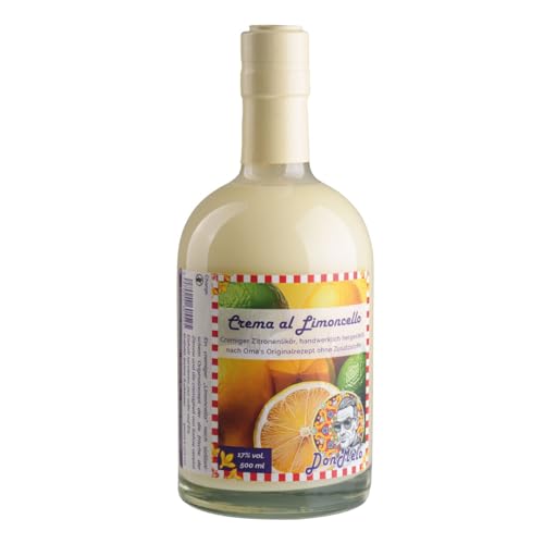 Don Melo Crema al Limoncello – 500ml Zitronenlikör 17% vol. - aus italienischen Zitronen, vegetarisch & ohne künstliche Zusatzstoffe - aromatischer Likör, ideal als Aperitiv oder Digestiv von Don Melo