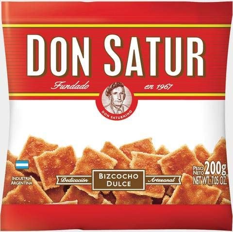 Don Satur Bizcochos Dulce - Typisches argentinisches Gebäck - Für jeden Moment des Tages- 200 gr 2 Packung von Sattie