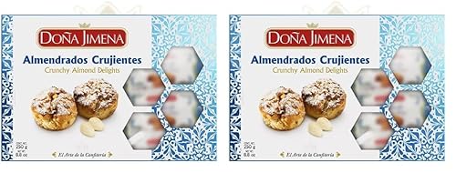 DOÑA JIMENA – Knusprige Mandelplätzchen, höchste Qualität, typisches Weihnachtsgebäck, handwerklich hergestelltes Rezept, 250 g (Packung mit 2) von Doña Jimena