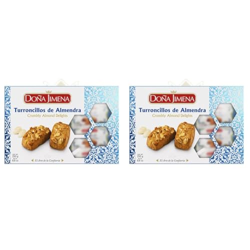 DOÑA JIMENA – Turrón-Plätzchen (auf Spanisch „Turroncillos“), höchste Qualität, typisches Weihnachtsgebäck, handwerklich hergestelltes Rezept, 250 g (Packung mit 2) von Doña Jimena