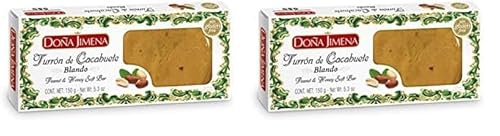 Doña Jimena – Erdnuss-Turrón aus Erdnüssen und Honig, cremige Textur, höchste Qualität, Neuheit 2020 typische Weihnachtssüßigkeit, traditionelles, glutenfreies Turrón, Mandel, 150 Gramm von Doña Jimena