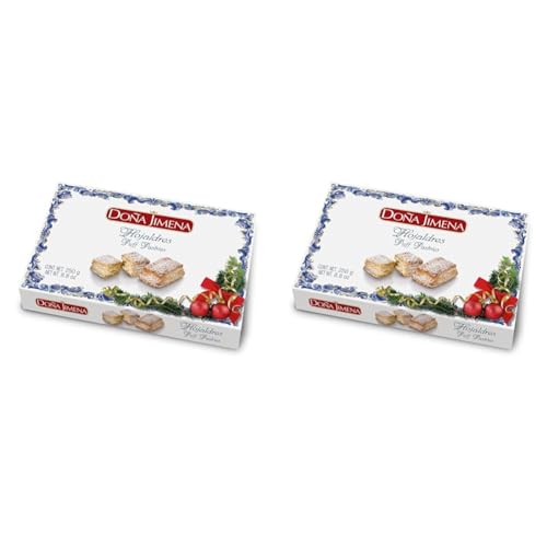 Doña Jimena – HOJALDRES, Puff Pastries Doña Jimena 250g | Typisch andalusische Süßigkeiten in höchster Qualität| Packung mit traditionell hergestelltem Blätterteiggebäck (Packung mit 2) von Doña Jimena