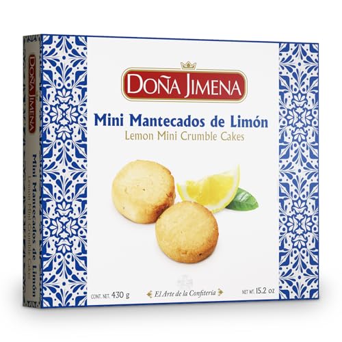 Doña Jimena - Mini Zitronen-Schmalzgebäck, cremige Textur, Spitzenqualität, handgefertigt, natürlich, traditionelles Rezept, ohne Palmöl, einzeln verpackt, 430 Gramm von Doña Jimena