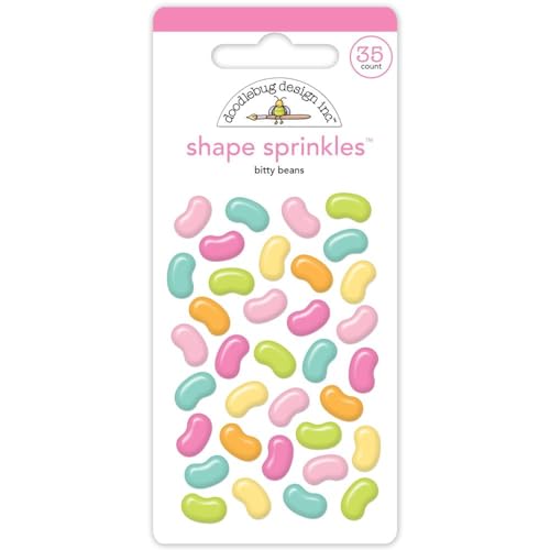 Doodlebug Sprinkles Adhesive Enamel Shapes-Bitty Beans von Doodlebug