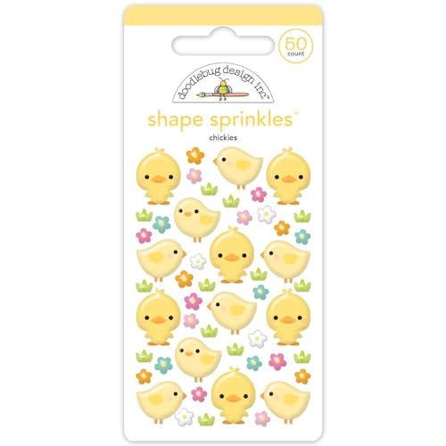 Doodlebug Sprinkles Adhesive Enamel Shapes-Chickies von Doodlebug